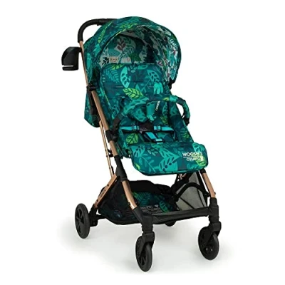 Abbildung von COSATTO Woosh 3 Leichter Kinderwagen ab Geburt bis 25kg.Einfaches Zusammenklappen mit 1 Hand,kompakt, Teleskopgriff,extra großer Einkaufskorb,Becherhalter, Stoßstange &amp; Regenschutz(Midnight Jungle)
