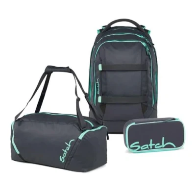 Abbildung von satch Pack Schulrucksack Set 3tlg. inkl. Schlamperbox und Sporttasche (Mint Phantom)