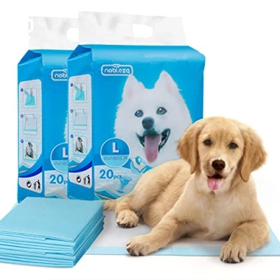 Abbildung von Nobleza Ultra saugfähige Hunde Trainingsunterlagen Welpenunterlage Welpen Toilettenmatte, 90 * 60cm, Packung mit 40 Stück