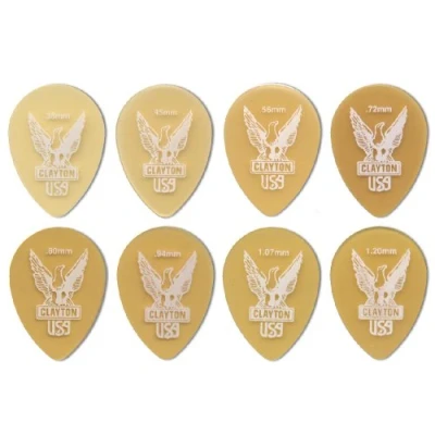 Abbildung von Clayton Ultem Small Teardrop Picks 12 Pack.72mm