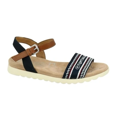 Abbildung von TOM TAILOR Riemchensandale, Sommerschuh, Sandalette, Keilabsatz, mit verstellbarer Schnalle