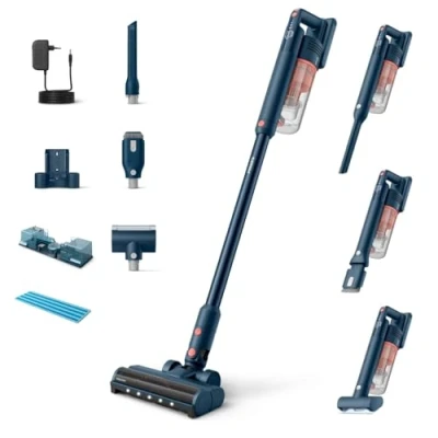 Abbildung von Philips 5000 Serie Kabelloser Staubsauger, für Weiche und Harte Böden, Holzböden, Aufsteckbares Aquamodul, leicht 1,5kg, 60 Minuten Laufzeit, Abnehmbarer Akku, präzise LED Düse, XC5142/01, Korallrot