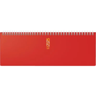 Abbildung von rido/idé Querterminbuch Modell ac Wochenquerterminer (2025), 2 Seiten = 1 Woche, 307 x 105 mm, 112 Seiten, Hartfolien Einband, rot