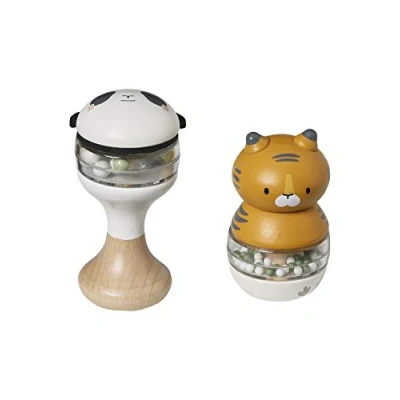 Abbildung von Vertbaudet 2er Set Baby Rasseln,Pandafreunde FSC® Mehrfarbig ONE Size
