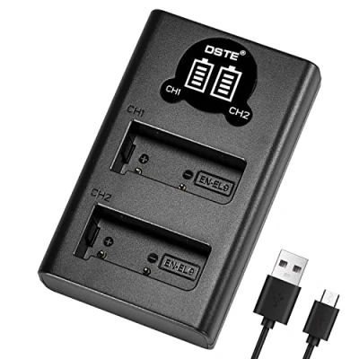 Abbildung von DSTE EN EL9 ENEL9 EL9A Akku USB Dual Schnellladegerät Kompatibel für Nikon D40, D40x, D60, D3000, D5000