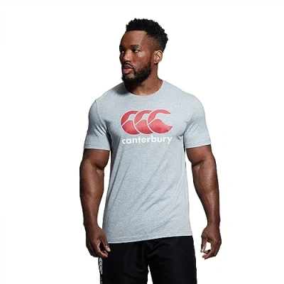 Abbildung von Canterbury Herren CCC Logo Baumwollmischung T Shirt Classic Marl/Rot/Weiß XS