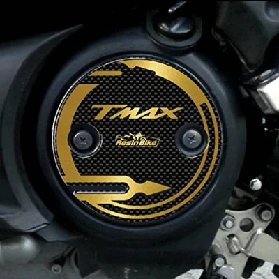 Abbildung von Resin Bike Aufkleber für Motorrad Kompatibel mit Yamaha Tmax 500 530 2001 2016. Motordeckel vor Stößen und Kratzern. 3D Harzklebstoff Stickers Made in Italy