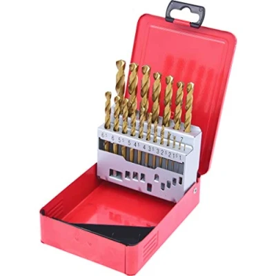 Abbildung von KS Tools 330.4610 HSS TiN Spiralbohrer Satz, Stahlblechkassette 19 tlg. 1 10mm