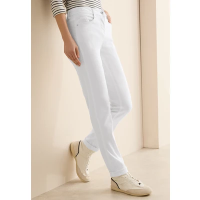 Abbildung von Cecil Jeans Slim Fit, Damen, Größe: 33x28, Weiß