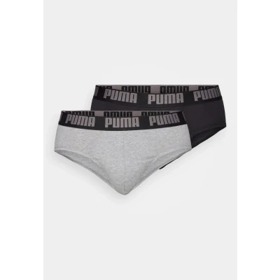 Abbildung von Puma MEN Everyday Brief 2 PACK Slip, Herren, Größe: Small, Grey melange/black