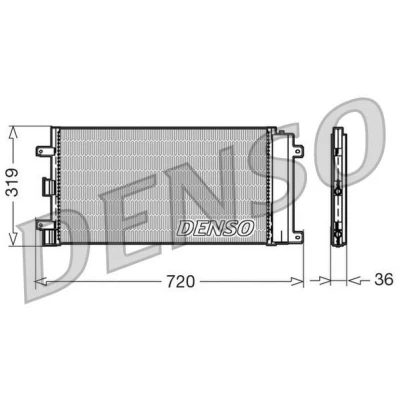 Abbildung von DENSO DCN09042 Klimakondensator mit Trockner 720x319x36 R 134a 720 FIAT: Doblo I Kombi