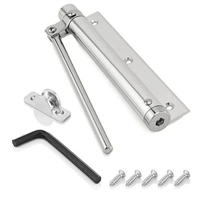 Abbildung von MidGard Türschließer aus Aluminium Türfeder Stangentürschließer einstellbar Montagezubehör, (1 tlg)