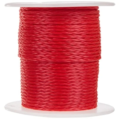 Abbildung von Meister Maurerschnur rot 50 m Länge Ø 2,0 mm Polyethylen geflochten Knotenfest Reißfest &amp; Belastbar Auf Spule / Richtschnur Bauschnur Lotschnur Pflasterschnur 6306210