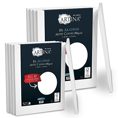 Abbildung von Artina Leinwand Akademie, Keilrahmen 10er Set 40x50cm &amp; 30x40cm