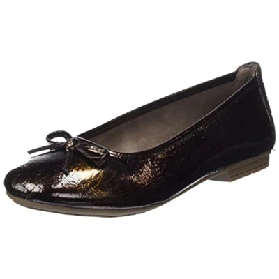 Abbildung von Jana Damen Ballerinas aus Kunstleder Elegant Weite H Mehrweite, Kupfer (Metallisch), 38 EU
