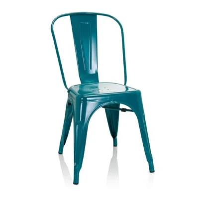 Abbildung von hjh OFFICE 645052 Bistrostuhl VANTAGGIO Comfort Metall Petrol Bistro Stuhl im Industry Design, stapelbar