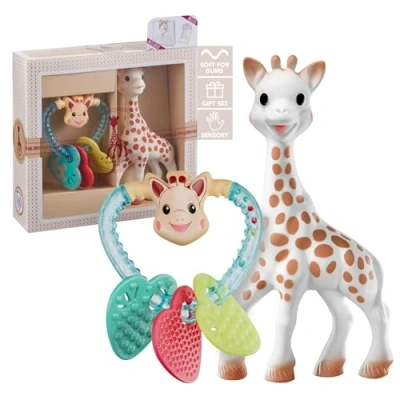 Abbildung von Sophie la girafe Geschenkset für Babys mit Rassel und Beißring