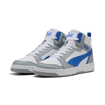 Abbildung von Puma Rebound V6 Unisex Sneaker high, Größe: 37, Cool mid gray/vivid blue/white Hochwertiges lederimitat