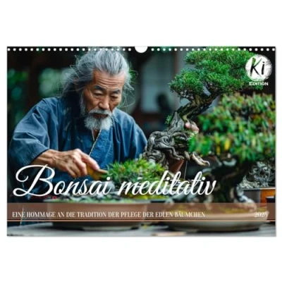 Abbildung von Bonsai meditativ (Wandkalender 2025 DIN A3 quer), CALVENDO Monatskalender
