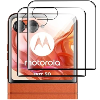 Abbildung von GIOPUEY [2 Stück Panzer Schutz Glas Kompatibel mit Motorola Razr 50, hoher Durchlässigkeit, Kratzfest, Kompatible Hülle, ölbeständig, Schutzfolie für 50