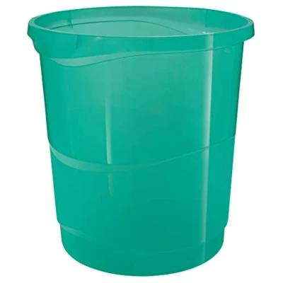 Abbildung von Esselte Papierkorb Colour&#039;Ice PP 14l transparent grün