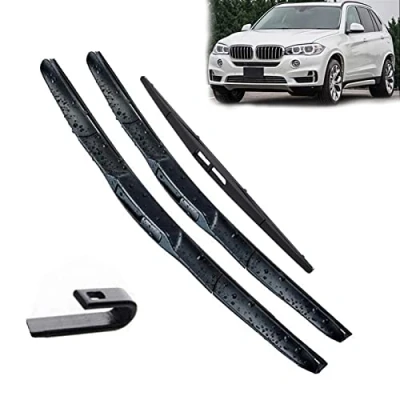 Abbildung von GHSYZY Für BMW X5 F15 2013 2018 Scheibenwischer Vorne Und Hinten Wischerblätter SetWindschutzscheibe Windschutzscheibenfenster 24&quot;20&quot; 12&quot;