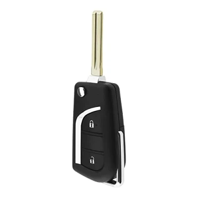 Abbildung von SG Store Auto 2 Tasten Fernbedienung Klappschlüssel Gehäuse Kompatibel mit Aygo 2014 2021 Ersatz Automotive Flip Schlüsselanhänger Abdeckung