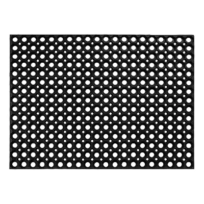 Abbildung von andiamo Fußmatte aus Weichkautschuk Fußabtreter Hauseingang Gummimatte im Außenbereich pflegeleicht, wetterfest und zuschneidbar Fallschutzmatten Outdoor Schmutzfangmatte 60 x 80 cm Schwarz