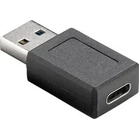 Abbildung von Goobay 45400 2 in 1 Superspeed Adapter USB 3.0 (Typ A) auf C, verwandelt den Anschluss einen C Anschluss, schwarz