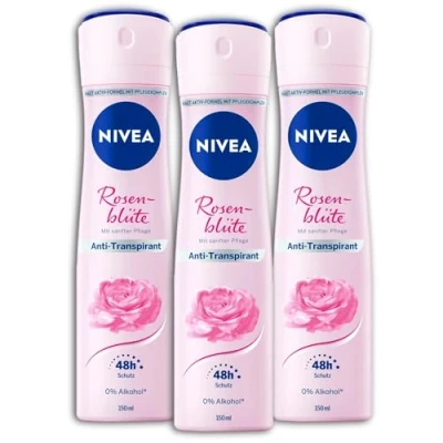 Abbildung von 3 er Pack NIVEA Anti Transpirant Spray Rosenblüte Deospray Deo x 150 ml