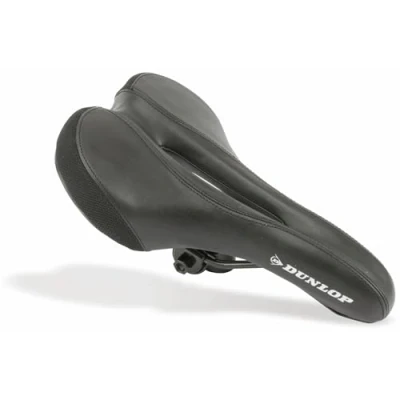 Abbildung von Dunlop Fahrradsattel mit Komfortzone, Fahrradsitz Schwarz