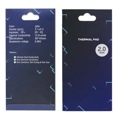 Abbildung von One enjoy Wärmeleitpads 12,8 W/mK, 85x45x2mm, Silikon Thermal Pad für Kühlkörper/GPU/CPU/LED Kühler