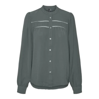 Abbildung von Vero Moda Vmemma NOOS Hemdbluse, Damen, Größe: Large, Balsam green