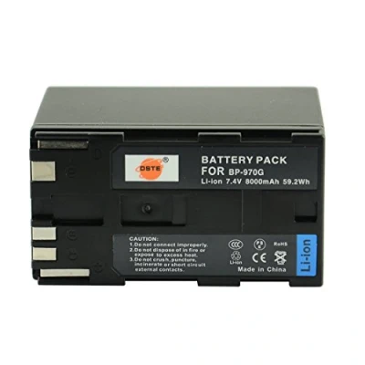 Abbildung von DSTE Ersatzakku kompatibel für Canon BP 970G XLH1 XHG1 XHA1 XL2 XM2 XH G1S A1S XL H1S H1A XF305 XF300 XF105 XF100