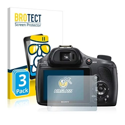 Abbildung von BROTECT Schutzglas für Sony Cyber Shot DSC HX400V (3 Stück) Schutzfolie Panzer Folie Glas [Extrem Kratzfest 9H, Anti Fingerprint, Ultra Transparent]