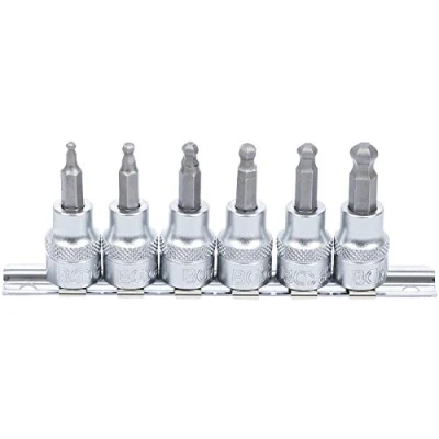 Abbildung von BGS 5109 Bit Einsatz Satz 10 mm (3/8&quot;) Innensechskant mit Kugelkopf 3 8 6 tlg.