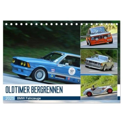 Abbildung von OLDTIMER BERGRENNEN BMW Fahrzeuge (Tischkalender 2025 DIN A5 quer), CALVENDO Monatskalender: Die schnellen Bayern am Berg (CALVENDO Mobilitaet)