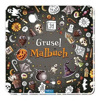 Abbildung von Trötsch Gruselmalbuch mit Stickern: Halloween Malbuch Sticker Grusel Bastelheft Beschäftigungsbuch