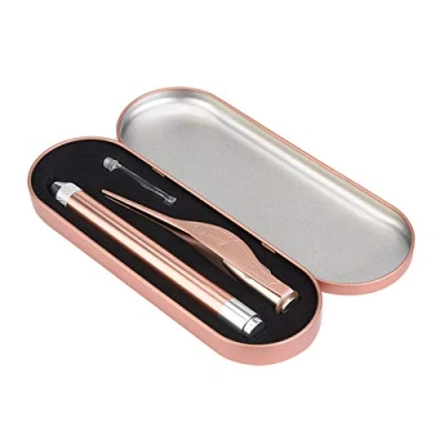 Abbildung von Baby Ohrenschmalz Entferner Set Edelstahl Leuchtende Sichtbare Pinzette Earpick Sicher Weiche Ohr Pick Reiniger mit Aufbewahrungsbox für Ohrenreinigung(Rose Golden)