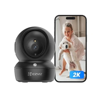 Abbildung von EZVIZ 2K WLAN Überwachungskamera Innen, 360º PTZ Indoor Kamera mit Personenerkennung und verfolgung, Farbige Nachtsicht, Geräuscherkennung, Zwei Wege Audio, Auto Cruise, C6N Pro Schwarz