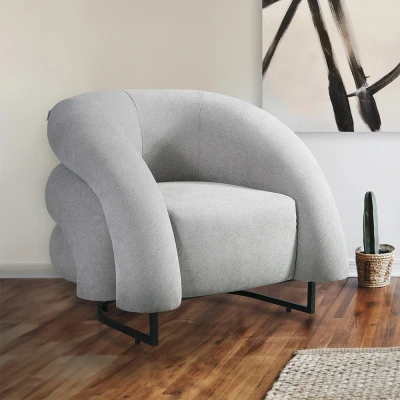 Abbildung von Home Deluxe Sessel MACA Samtgewebe Grau