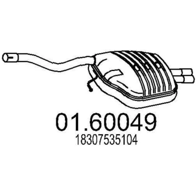 Abbildung von MTS 01.60049 Endschalldämpfer 1150 BMW: 5 Limousine