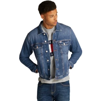 Abbildung von Tommy Jeans RYAN Jeansjacke, Herren, Größe: 44, Denim dark