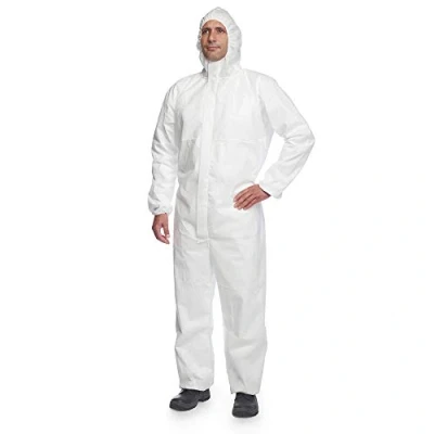 Abbildung von DuPont ProShield 20 Schutzanzug mit Kapuze, Kategorie III, Typ 5 und 6 Weiß Größe M