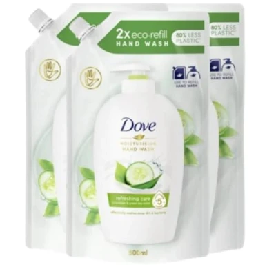 Abbildung von Dove Nachfüllpackung Flüssigseife Hände Gurke 500 ml (3, Einheiten)