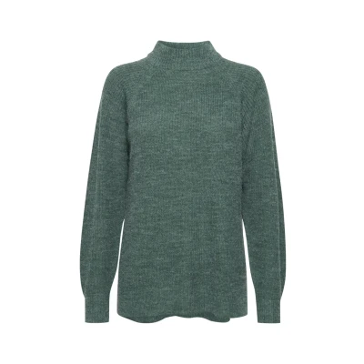 Abbildung von ICHI Ihmarat Tneck LS Strickpullover, Damen, Größe: Medium, Blue spruce