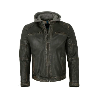 Abbildung von Lederjacken24 Zenon Lederjacke, Herren, Größe: 50, Schwarz beige