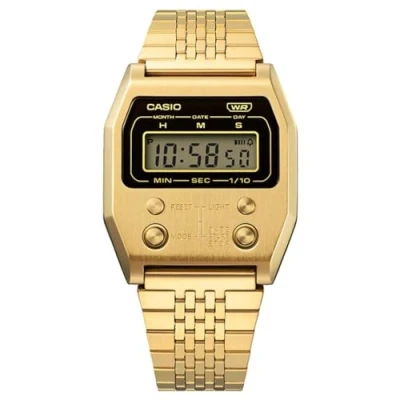 Abbildung von Casio Premium Vintage Unisex Digitaluhr goldcoloured, Größe: One Size, Gold coloured