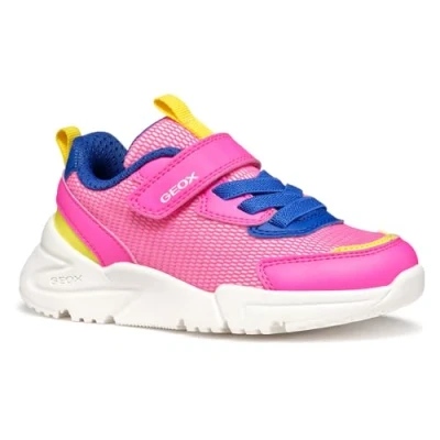Abbildung von Geox J Loftus Girl A Sneaker, Fluo Fuchsia/Royal, 31 EU