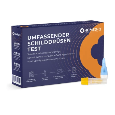 Abbildung von Schilddrüsen Test Heimtest